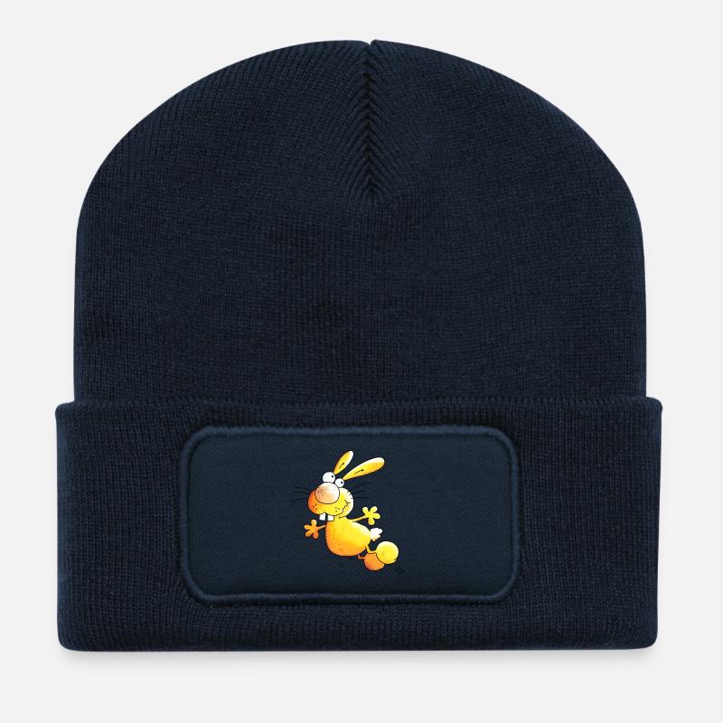 Crazy Hase - Hasen - Recycelte Patch Beanie - French Navy