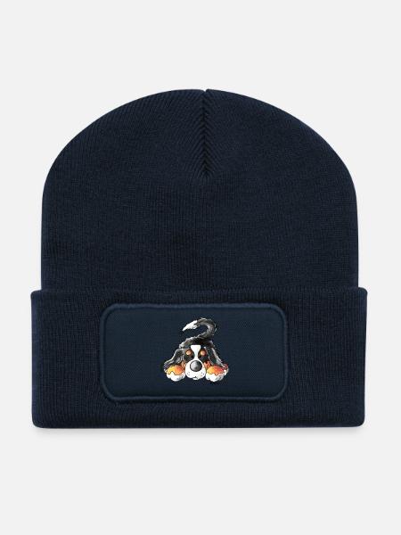 Mignon Bouvier bernois - Chiens - Beanie recyclé à patch - bleu marine