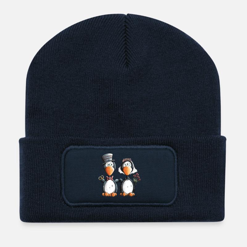 Penguin Wedding - Recycled Patch Beanie - french navy