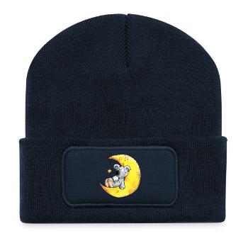 Koala In The Moon - Recycled Patch Beanie - french navy - Front