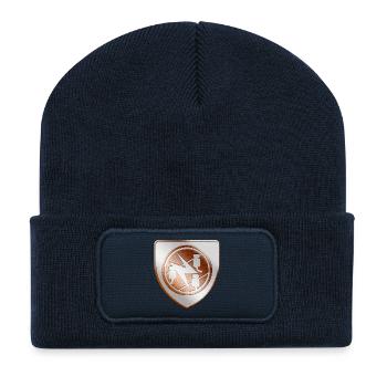 Elektriker Wappen Schild in 3D - Recycelte Patch Beanie - French Navy - Vorne