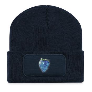 Blue strawberry - Recycled Patch Beanie - french navy - Front