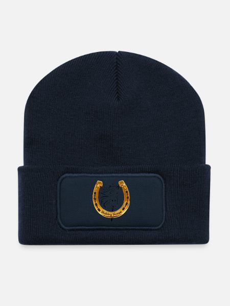 Hobby Horse horseshoe black - Recycled Patch Beanie - french navy