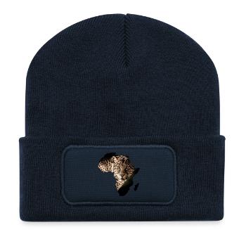 africa leopard - Recycled Patch Beanie - french navy - Front