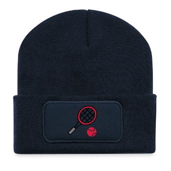 Tennis - Beanie recyclé à patch - bleu marine - Devant