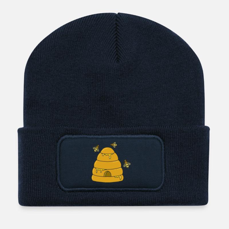 Bienen Bienen Bienen Honig - Recycelte Patch Beanie - French Navy