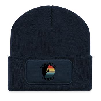 j'peux pas j'ai escalade - Beanie recyclé à patch - bleu marine - Devant