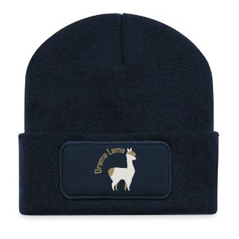 Dramalama - Recycelte Patch Beanie - French Navy - Vorne