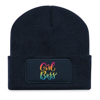 Girl Boss - Recycelte Patch Beanie - French Navy - Vorne
