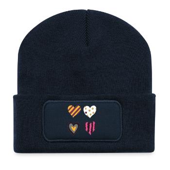 herzen variation vierte - Recycelte Patch Beanie - French Navy - Vorne