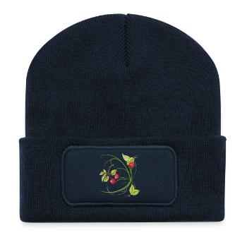 Cherries,Fruit - Recycled Patch Beanie - french navy - Front