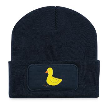 Impressionnisme de canard - Beanie recyclé à patch - bleu marine - Devant