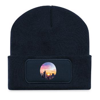 Skyline - Recycelte Patch Beanie - French Navy - Vorne