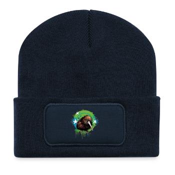Kiwi - Recycelte Patch Beanie - French Navy - Vorne
