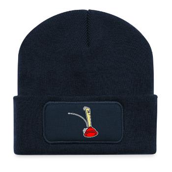 Pömpel Jumping - Recycelte Patch Beanie - French Navy - Vorne