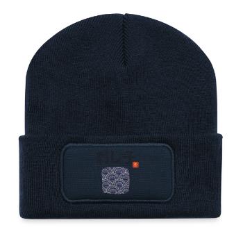 Sashiko - Japanese Embroidery - Embroidery - Japan - Recycled Patch Beanie - french navy - Front