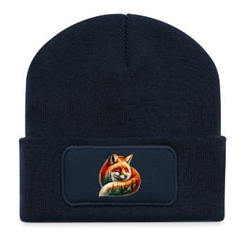 Fuchs - Recycelte Patch Beanie - French Navy - Vorne