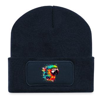 Papagei - Recycelte Patch Beanie - French Navy - Vorne