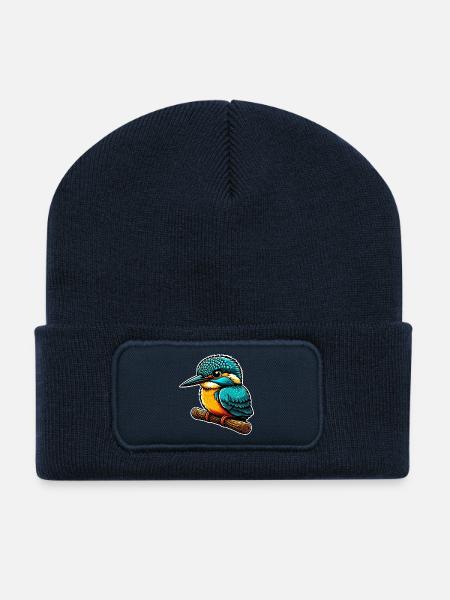 Eisvogel - Recycelte Patch Beanie - French Navy