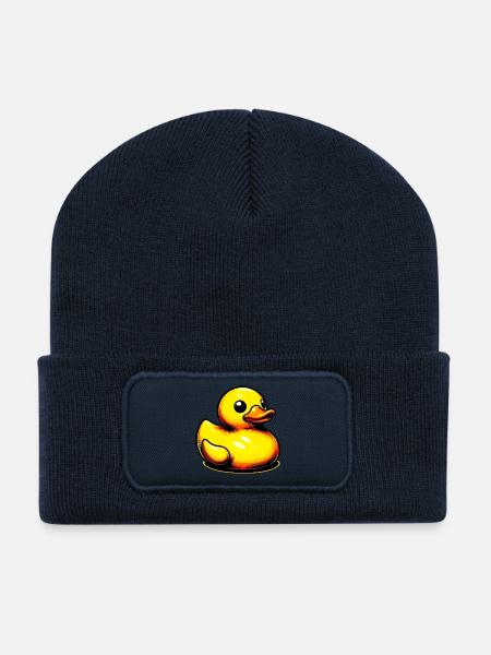 Caneton Canard Canard - Beanie recyclé à patch - bleu marine