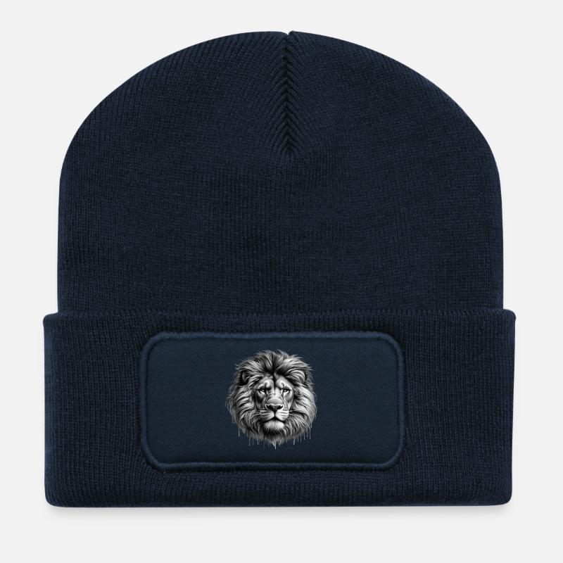 Löwe - Recycelte Patch Beanie - French Navy