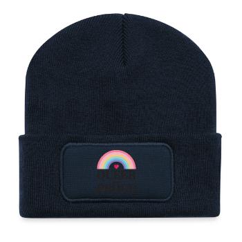 LGBT Pride Month - Queer und stolz - Recycelte Patch Beanie - French Navy - Vorne