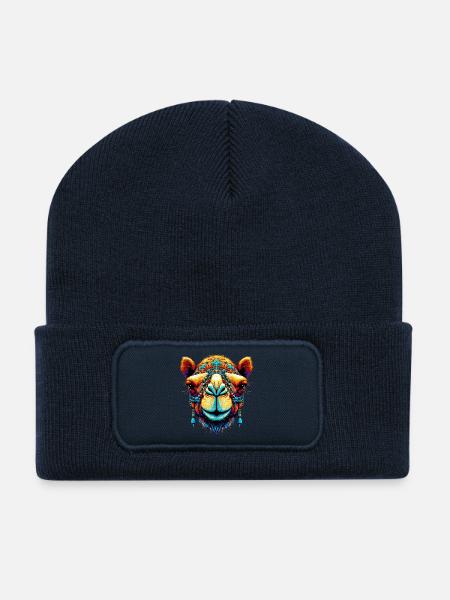 Kamel - Recycelte Patch Beanie - French Navy