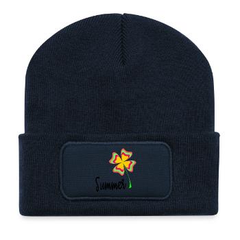 HOLIDAY. HAPPY HOLIDAYS. MISTRESS. MASTER. TEACHER - Recycled Patch Beanie - french navy - Front