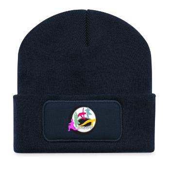 Yoga Logo - Recycled Patch Beanie - french navy - Front