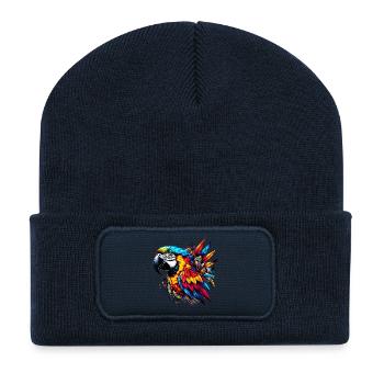 Papagei - Recycelte Patch Beanie - French Navy - Vorne