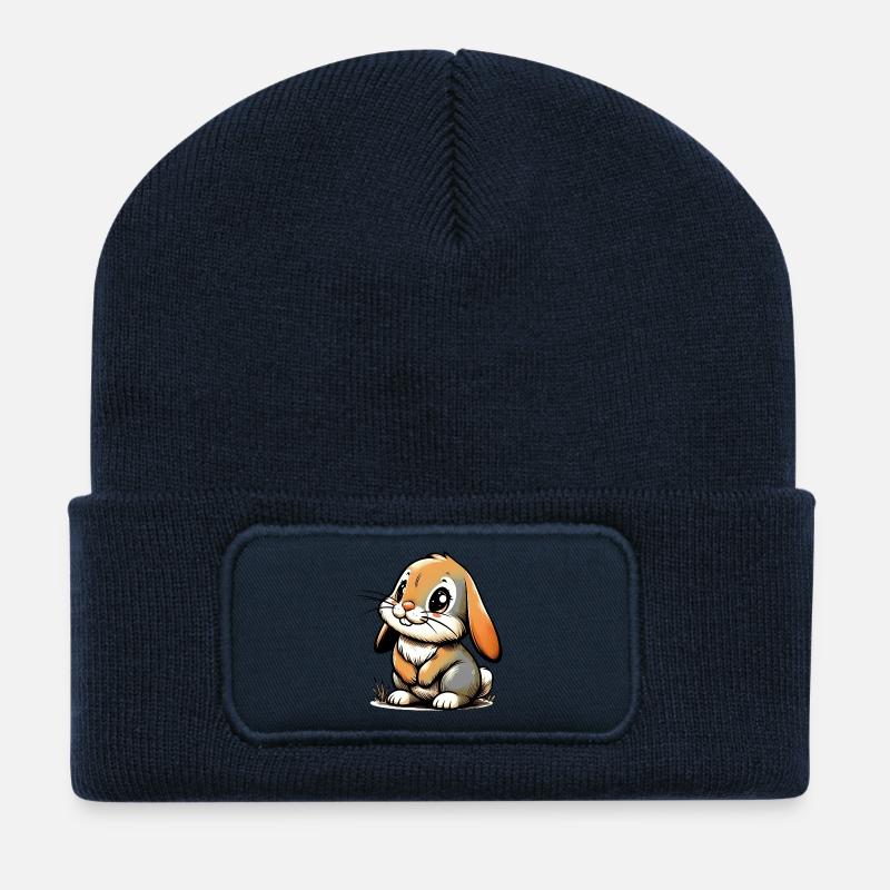 Kaninchen - Recycelte Patch Beanie - French Navy