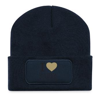 I LOVE PANNA COTTA - Recycled Patch Beanie - french navy - Front