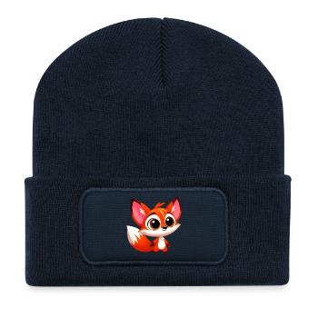 Fuchs - Recycelte Patch Beanie - French Navy - Vorne