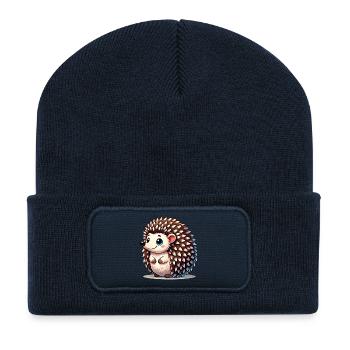 Hedgehog - Recycled Patch Beanie - french navy - Front