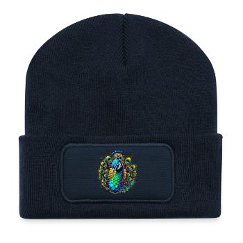 Pfau - Recycelte Patch Beanie - French Navy - Vorne