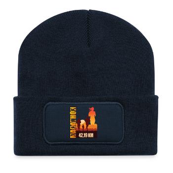 42.19 KM - Marathon - Recycelte Patch Beanie - French Navy - Vorne