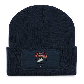 Good Morning – Vintage Gentleman Hand - Recycled Patch Beanie - french navy - Front