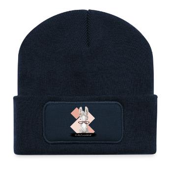 JvG Esel "Du bist fia mi eselziell" - Recycelte Patch Beanie - French Navy - Vorne