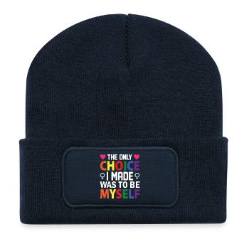 LGBT Pride Month - Die einzige Entscheidung, die ich getroffen habe, war, - Recycelte Patch Beanie - French Navy - Vorne