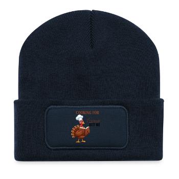 Cuisson de la dinde - Beanie recyclé à patch - bleu marine - Devant