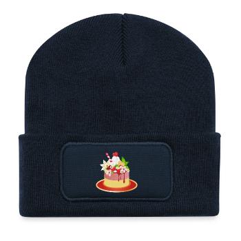 Fruity tartlet – sweet dessert motif - Recycled Patch Beanie - french navy - Front