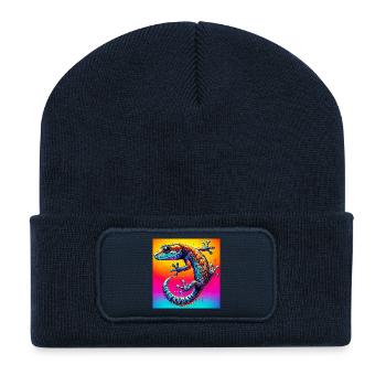Gecko - Recycled Patch Beanie - french navy - Front