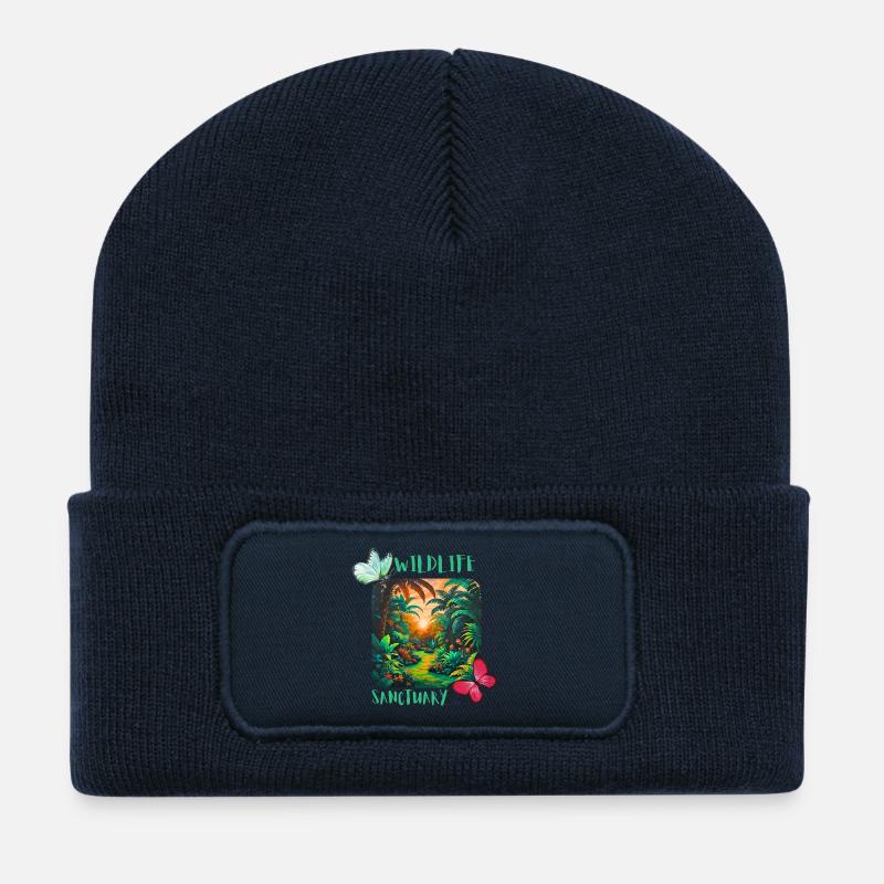 Naturschutzgebiet - Recycelte Patch Beanie - French Navy