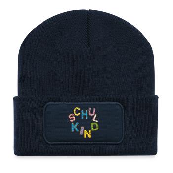 Schulkind Einschulung - Recycelte Patch Beanie - French Navy - Vorne