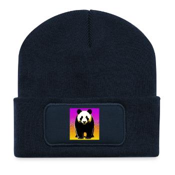 Panda - Recycelte Patch Beanie - French Navy - Vorne