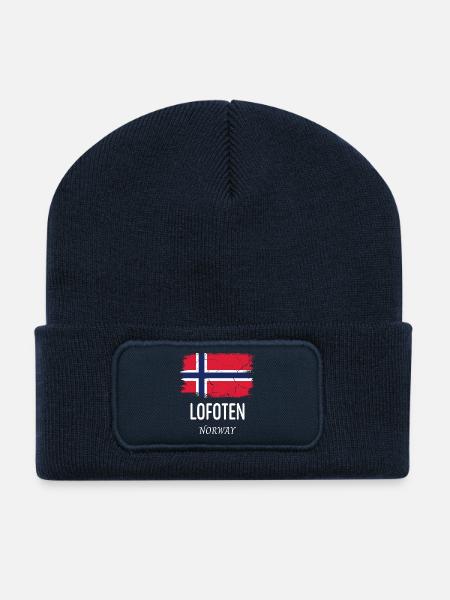 Lofoten - Recycelte Patch Beanie - French Navy