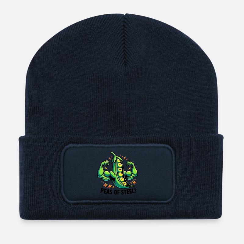 Erbsen aus Stahl - Recycelte Patch Beanie - French Navy