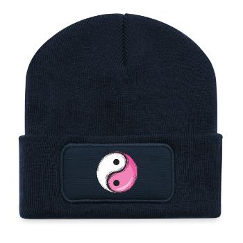 Yin and Yang pink version :) - Recycled Patch Beanie - french navy - Front
