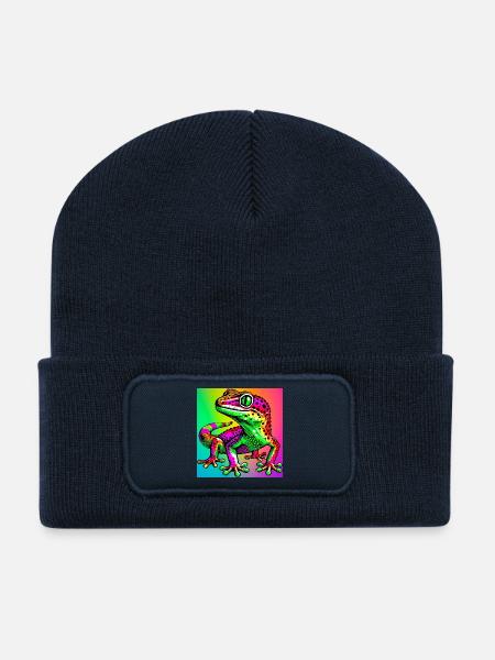 Gecko - Recycelte Patch Beanie - French Navy