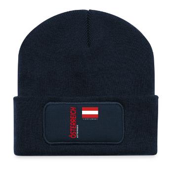 Lac Attersee - Beanie recyclé à patch - bleu marine - Devant